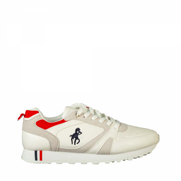 Ανδρικά αθλητικά παπούτσια    Selin λευκά με γκρί, 2 - Kalapod.gr